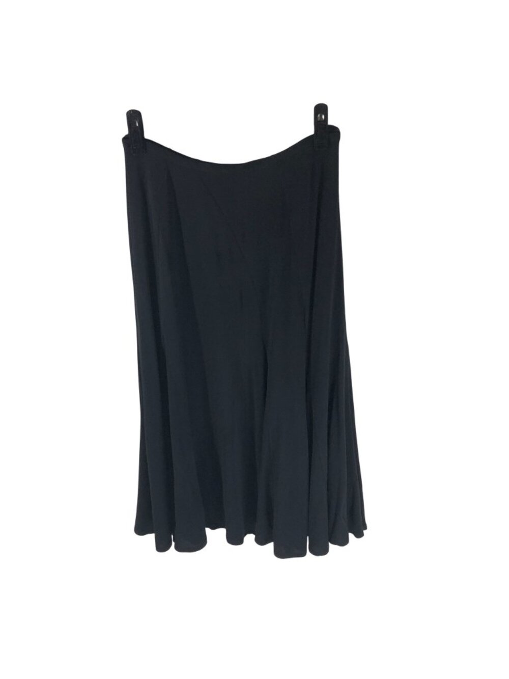 Eileen Fisher Black Silk Midi Skirt Womens Small Minimalist Design